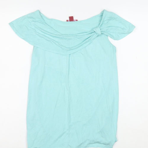 Monsoon Women’s Blue Off the Shoulder Short Sleeve Blouse Size 10