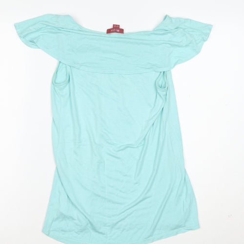 Monsoon Women’s Blue Off the Shoulder Short Sleeve Blouse Size 10