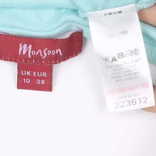 Monsoon Women’s Blue Off the Shoulder Short Sleeve Blouse Size 10