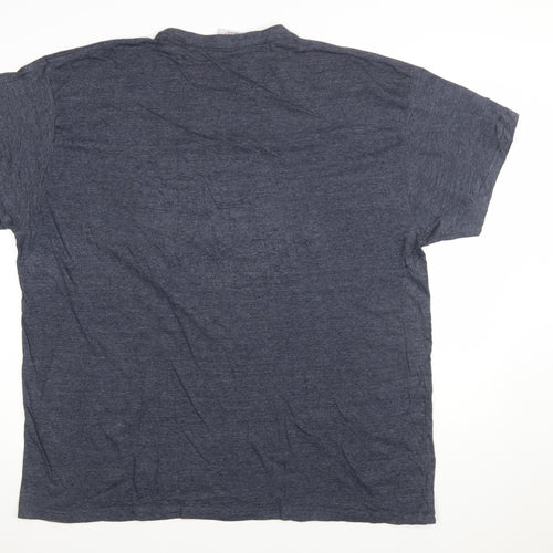 Northern Lifestyles Men's Blue Montreal Canada Graphic T-Shirt 2XL