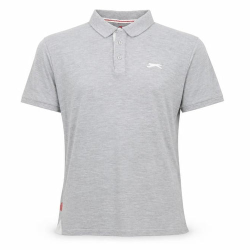 Slazenger Men's Grey Regular Fit Short Sleeve Polo Shirt Size L