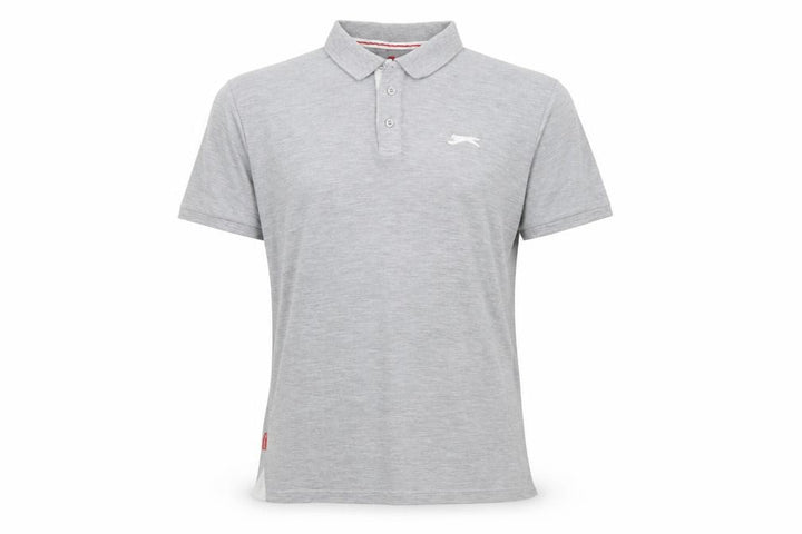 Slazenger Men's Grey Regular Fit Short Sleeve Polo Shirt Size L