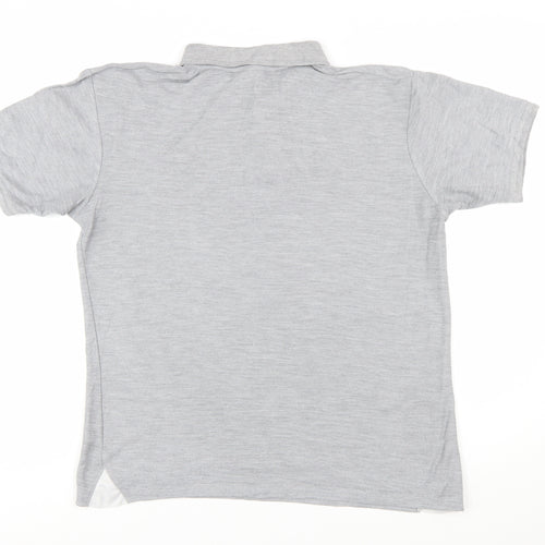 Slazenger Men's Grey Regular Fit Short Sleeve Polo Shirt Size L