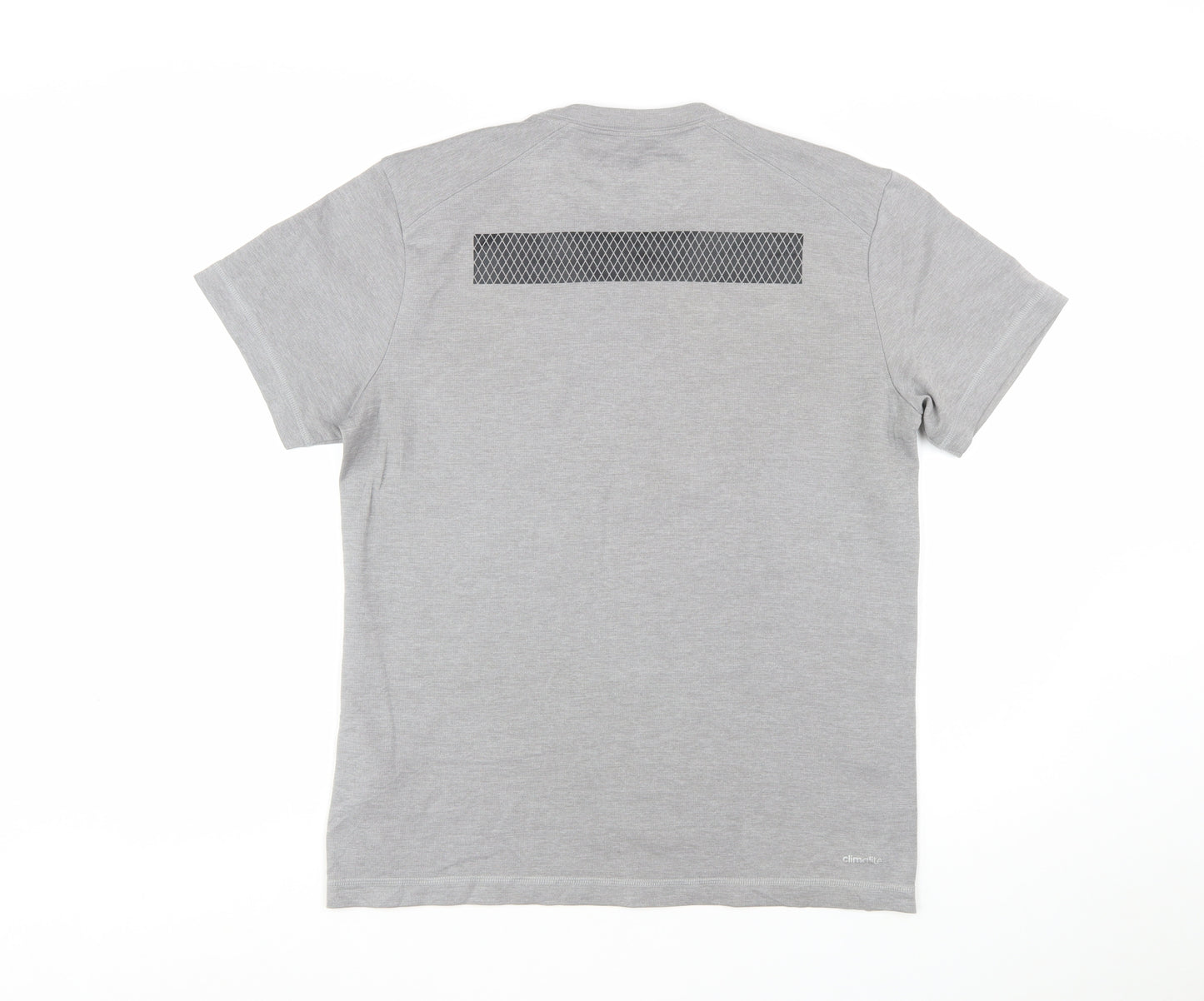 adidas Men's Grey Climalite Gym T-Shirt Size M Short Sleeve