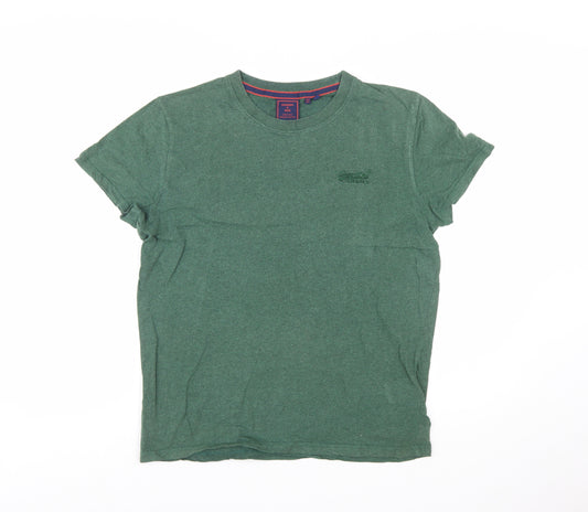 Superdry Men's Green Organic Cotton Crew Neck T-Shirt Size M