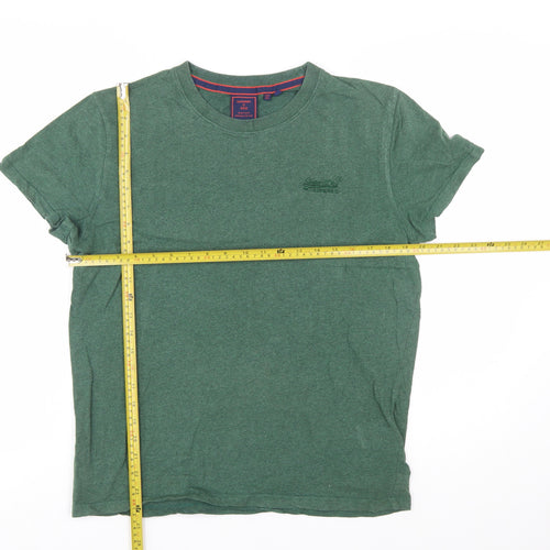 Superdry Men's Green Organic Cotton Crew Neck T-Shirt Size M