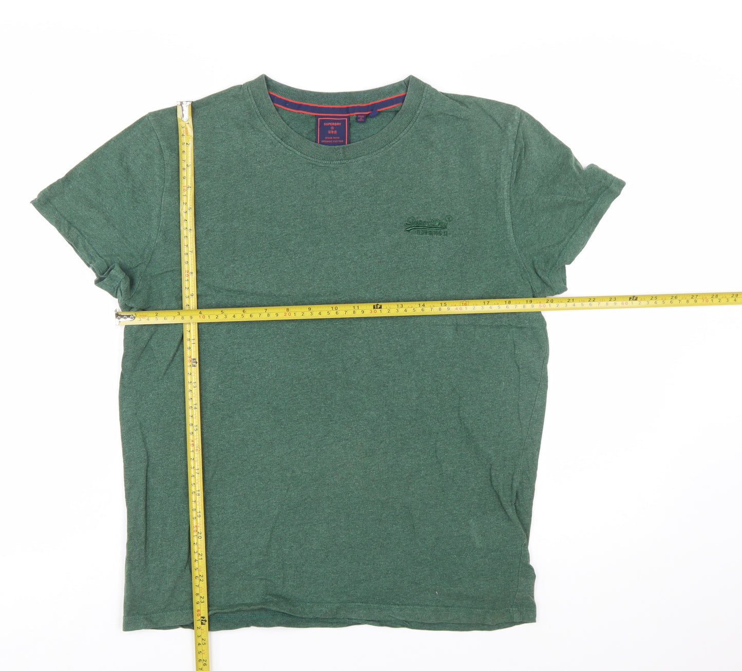 Superdry Men's Green Organic Cotton Crew Neck T-Shirt Size M
