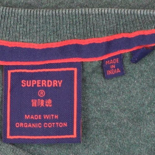 Superdry Men's Green Organic Cotton Crew Neck T-Shirt Size M