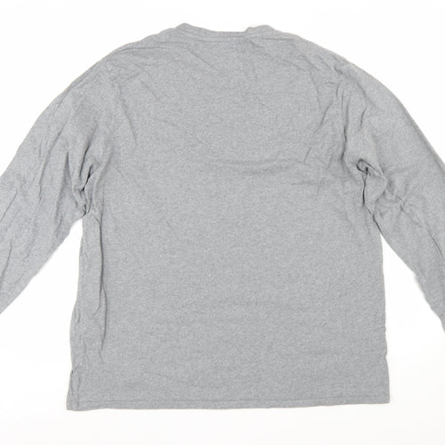 Levi's Men's Grey Long Sleeve Crew Neck Cotton T-Shirt XL