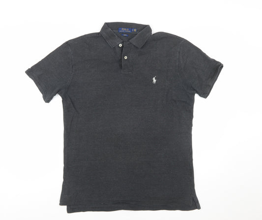 Ralph Lauren Men's Black Slim Fit Polo Shirt Size L