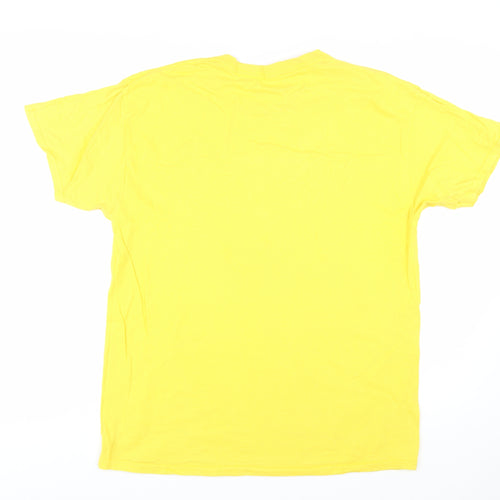 Foo Fighters Men's Yellow Graphic Band T-Shirt Size L