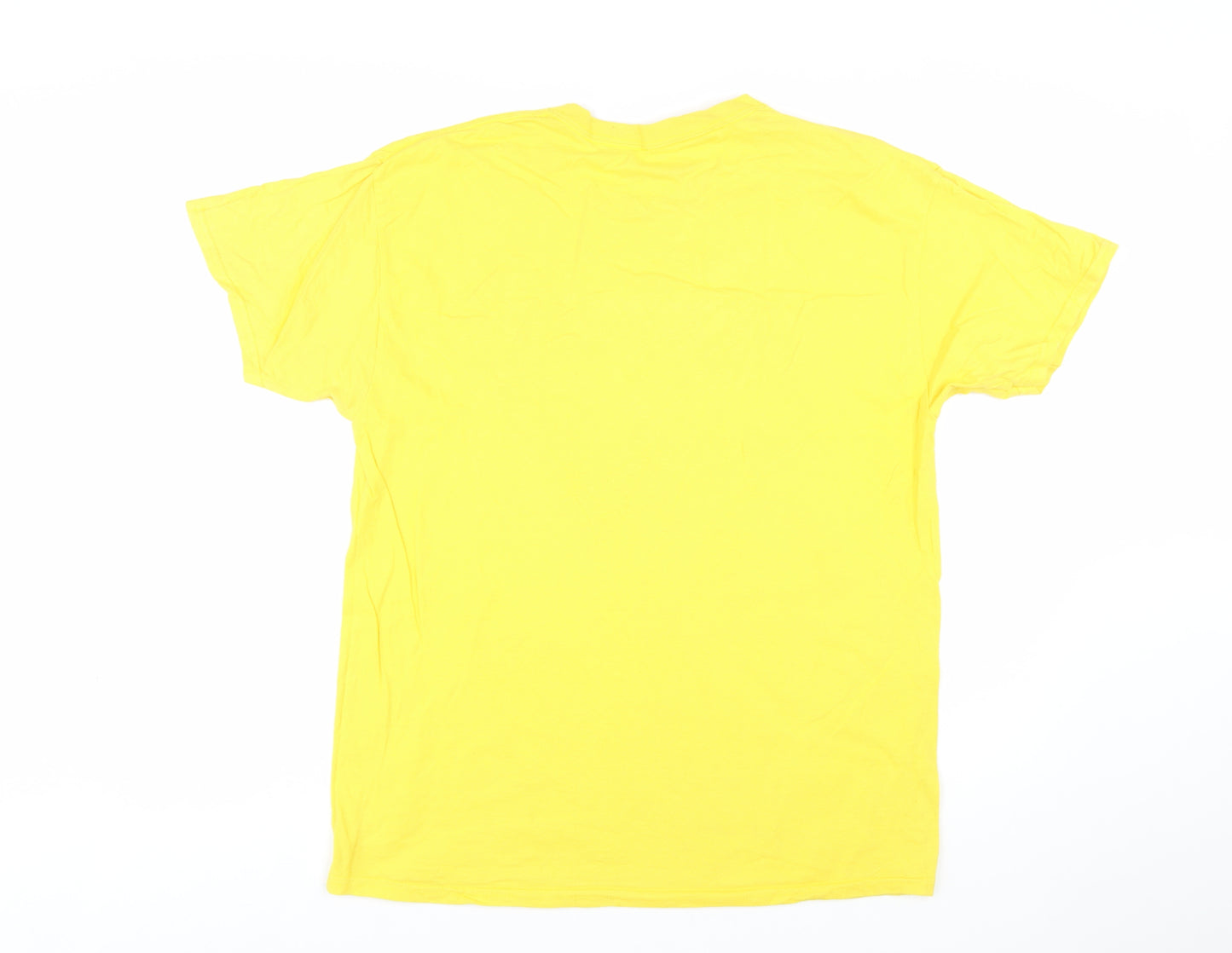 Foo Fighters Men's Yellow Graphic Band T-Shirt Size L