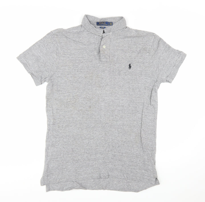 Polo Ralph Lauren Mens Grey Slim Fit Short Sleeve Polo Shirt Size L