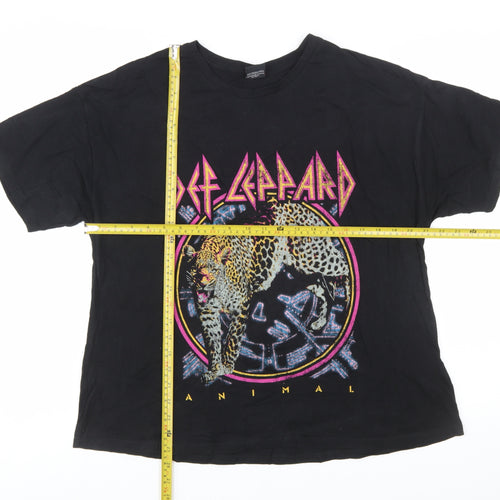 Tu Women’s Black Def Leppard Graphic Band T-Shirt Size 16