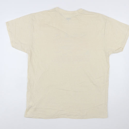 Brisco Brands Men's Beige Lone Star Graphic Retro T-Shirt XL