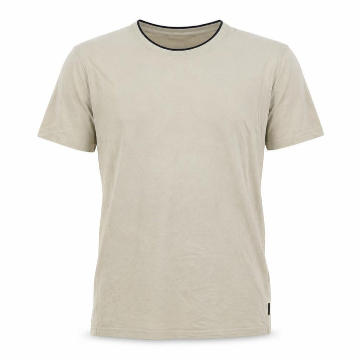 Ted Baker Men's Beige Crew Neck Short Sleeve T-Shirt Size L