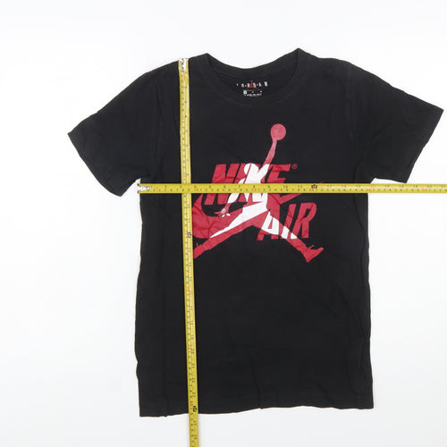 Nike Jordan Boys Black Graphic Print Short Sleeve T-Shirt 10-12 Years