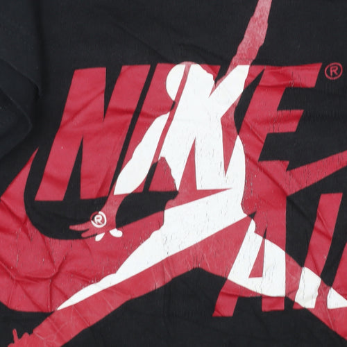 Nike Jordan Boys Black Graphic Print Short Sleeve T-Shirt 10-12 Years