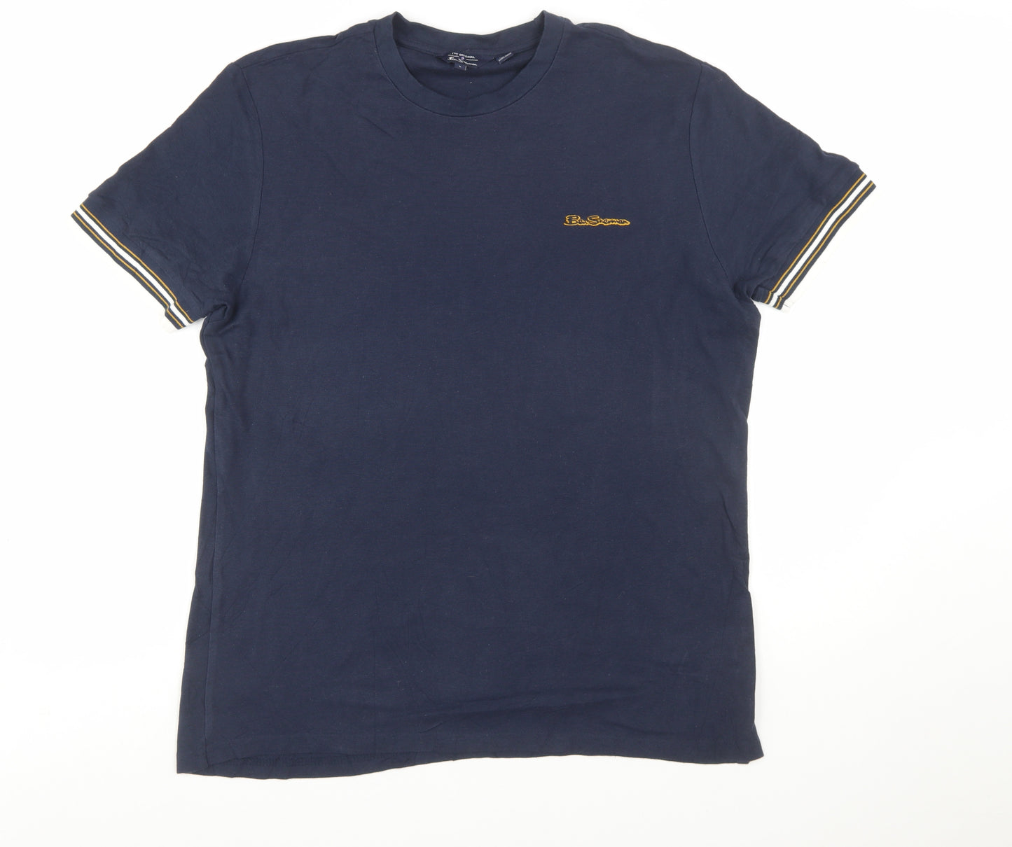 Ben Sherman Men's Dark Navy Crew Neck Short Sleeve Cotton T-Shirt L