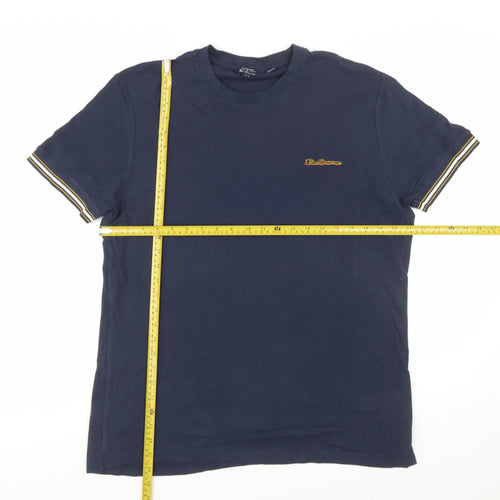 Ben Sherman Men's Dark Navy Crew Neck Short Sleeve Cotton T-Shirt L