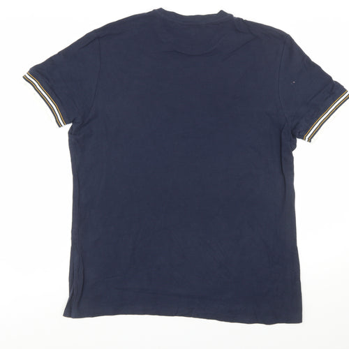 Ben Sherman Men's Dark Navy Crew Neck Short Sleeve Cotton T-Shirt L