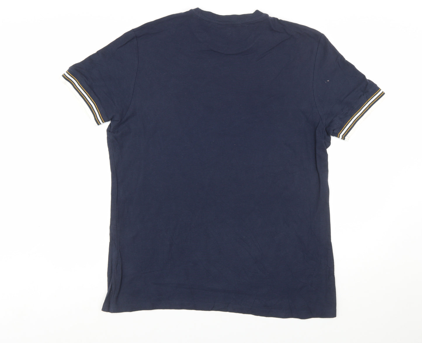 Ben Sherman Men's Dark Navy Crew Neck Short Sleeve Cotton T-Shirt L