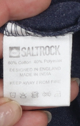Saltrock Men's Blue Short Sleeve Crew Neck Graphic T-Shirt Size S