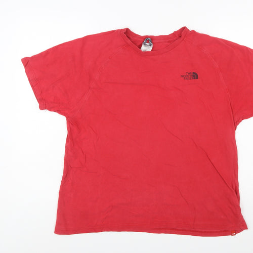 The North Face Men's Red Short Sleeve Cotton T-Shirt L