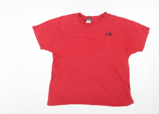 The North Face Men's Red Short Sleeve Cotton T-Shirt L