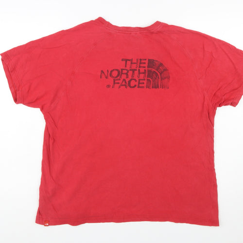 The North Face Men's Red Short Sleeve Cotton T-Shirt L