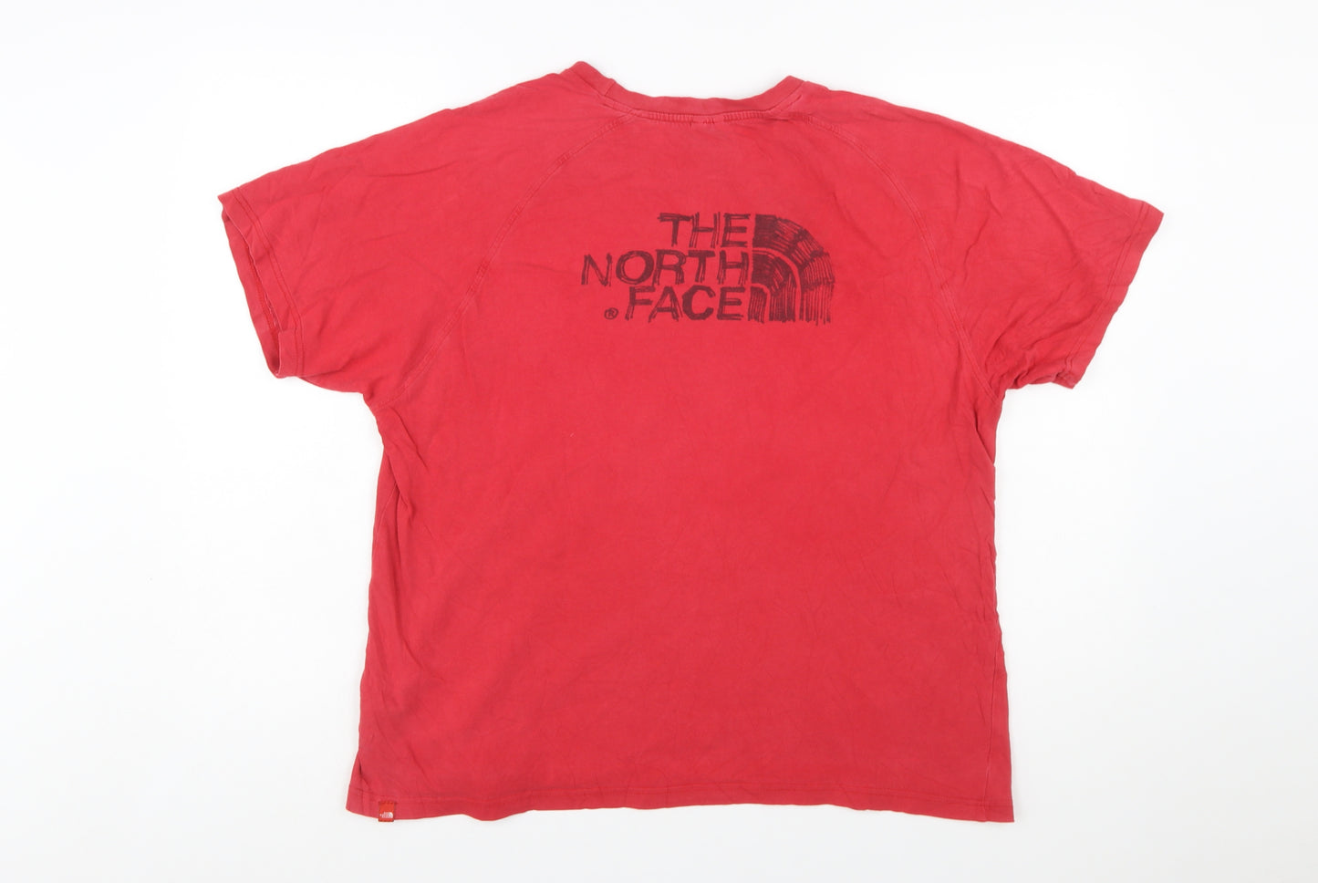 The North Face Men's Red Short Sleeve Cotton T-Shirt L