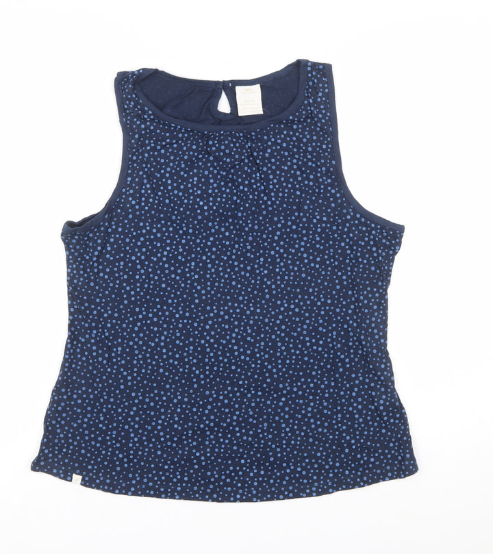 Trespass Womens Blue Polka Dot Sleeveless Tank Top UK 12