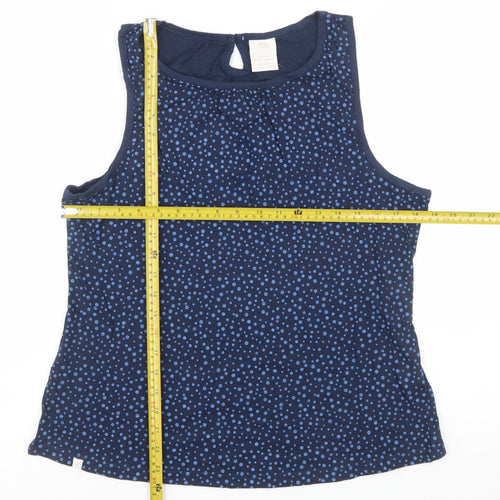 Trespass Womens Blue Polka Dot Sleeveless Tank Top UK 12