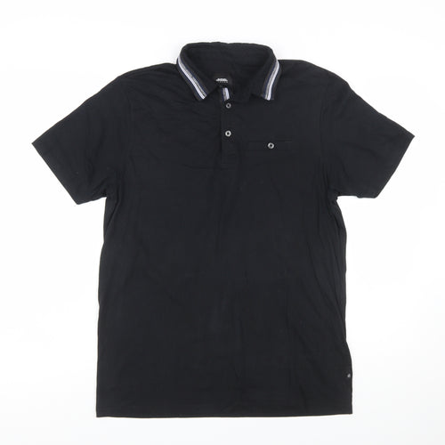 Burton Menswear London Black Polo Shirt Men M Regular Fit Cotton