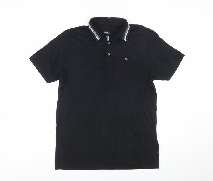 Burton Menswear London Black Polo Shirt Men M Regular Fit Cotton
