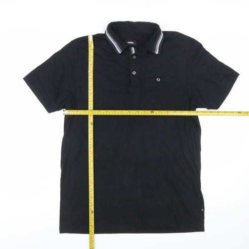 Burton Menswear London Black Polo Shirt Men M Regular Fit Cotton