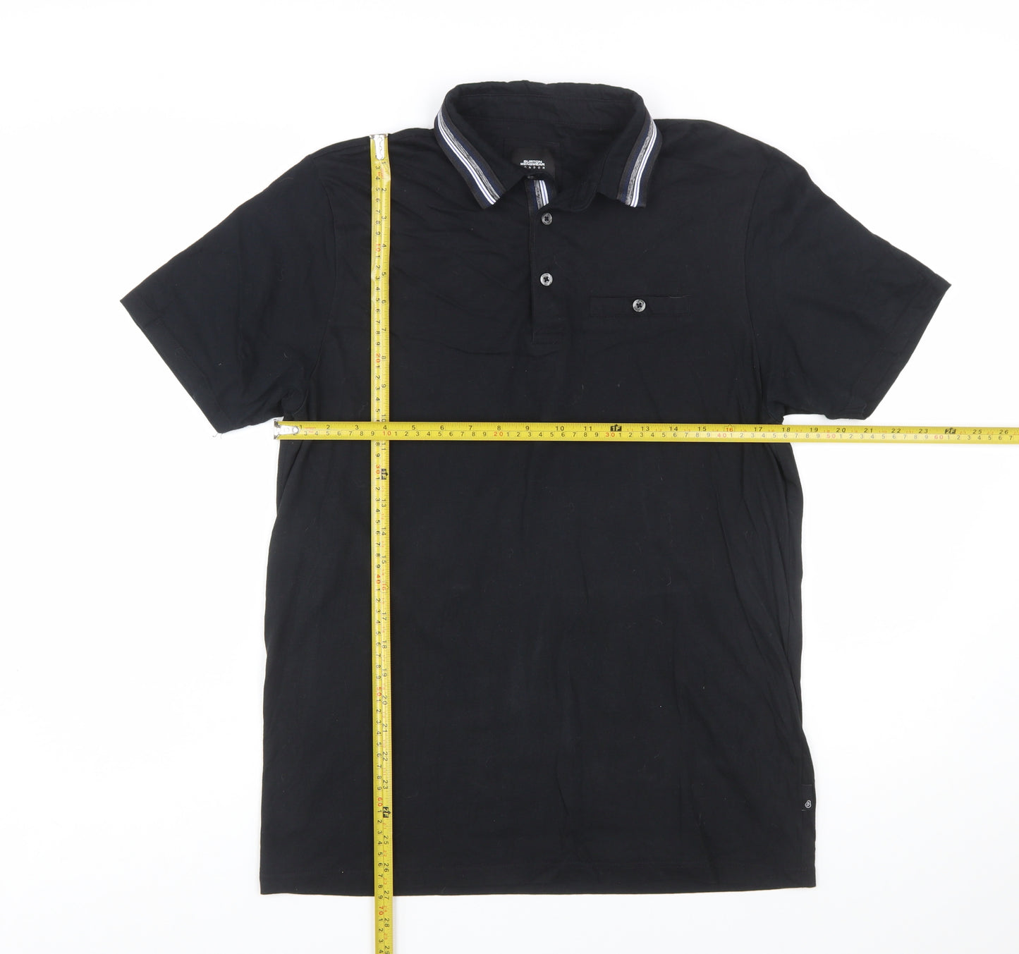 Burton Menswear London Black Polo Shirt Men M Regular Fit Cotton
