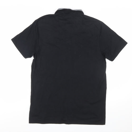 Burton Menswear London Black Polo Shirt Men M Regular Fit Cotton