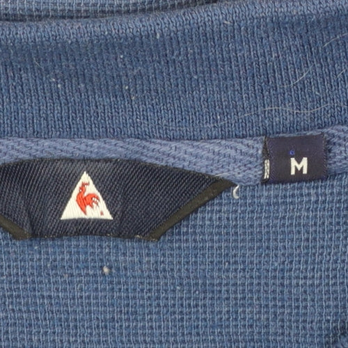 Le Coq Sportif Men's Blue Striped Polo Shirt Size M