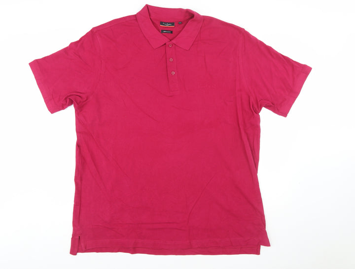 Pierre Cardin Men’s Red 3XL Regular Fit Cotton Polo Shirt