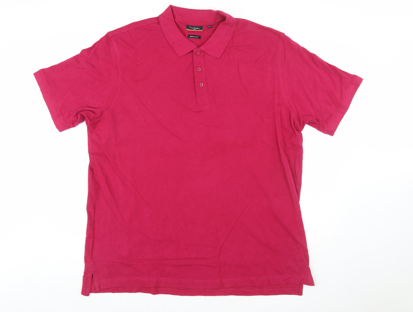Pierre Cardin Men’s Red 3XL Regular Fit Cotton Polo Shirt
