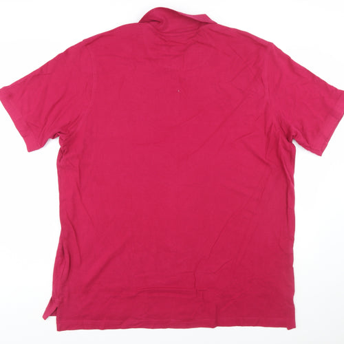 Pierre Cardin Men’s Red 3XL Regular Fit Cotton Polo Shirt