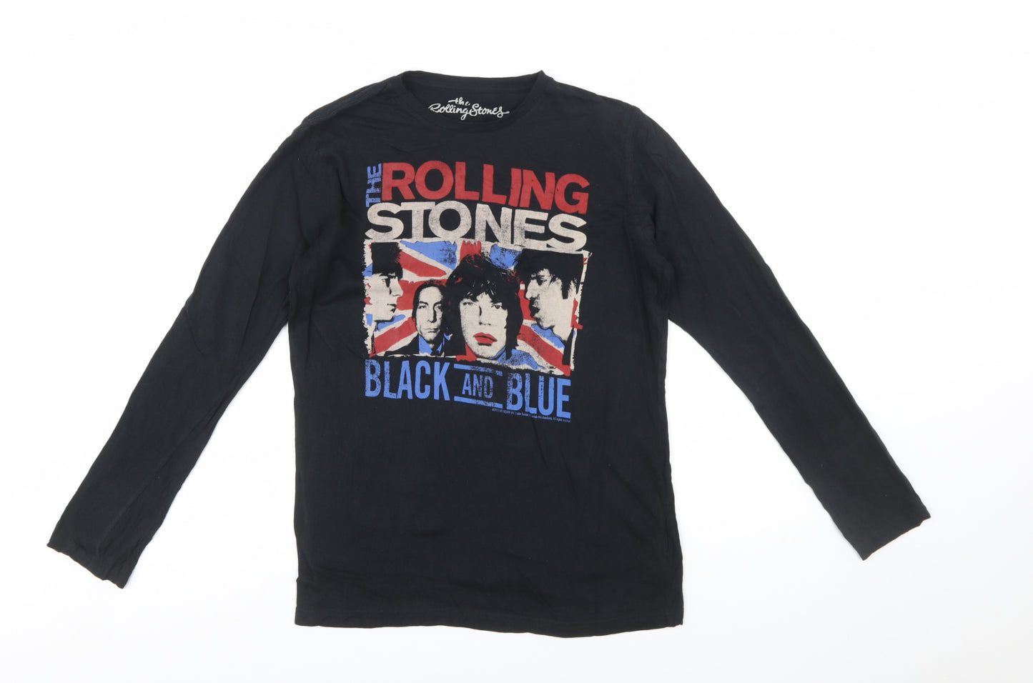 The Rolling Stones Boys Black Long Sleeve Graphic T-Shirt 13-14 Years 164cm