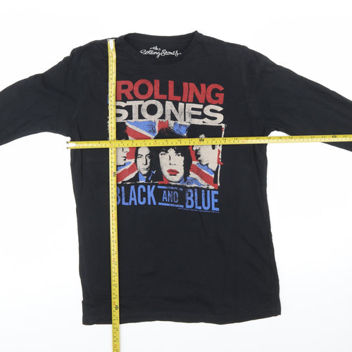 The Rolling Stones Boys Black Long Sleeve Graphic T-Shirt 13-14 Years 164cm