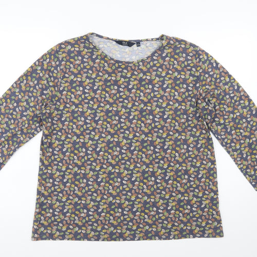 Isle Collection Women's Multicoloured Floral 3/4 Sleeve Top L