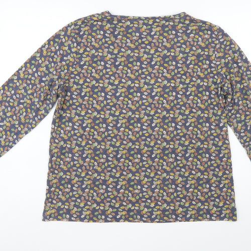 Isle Collection Women's Multicoloured Floral 3/4 Sleeve Top L
