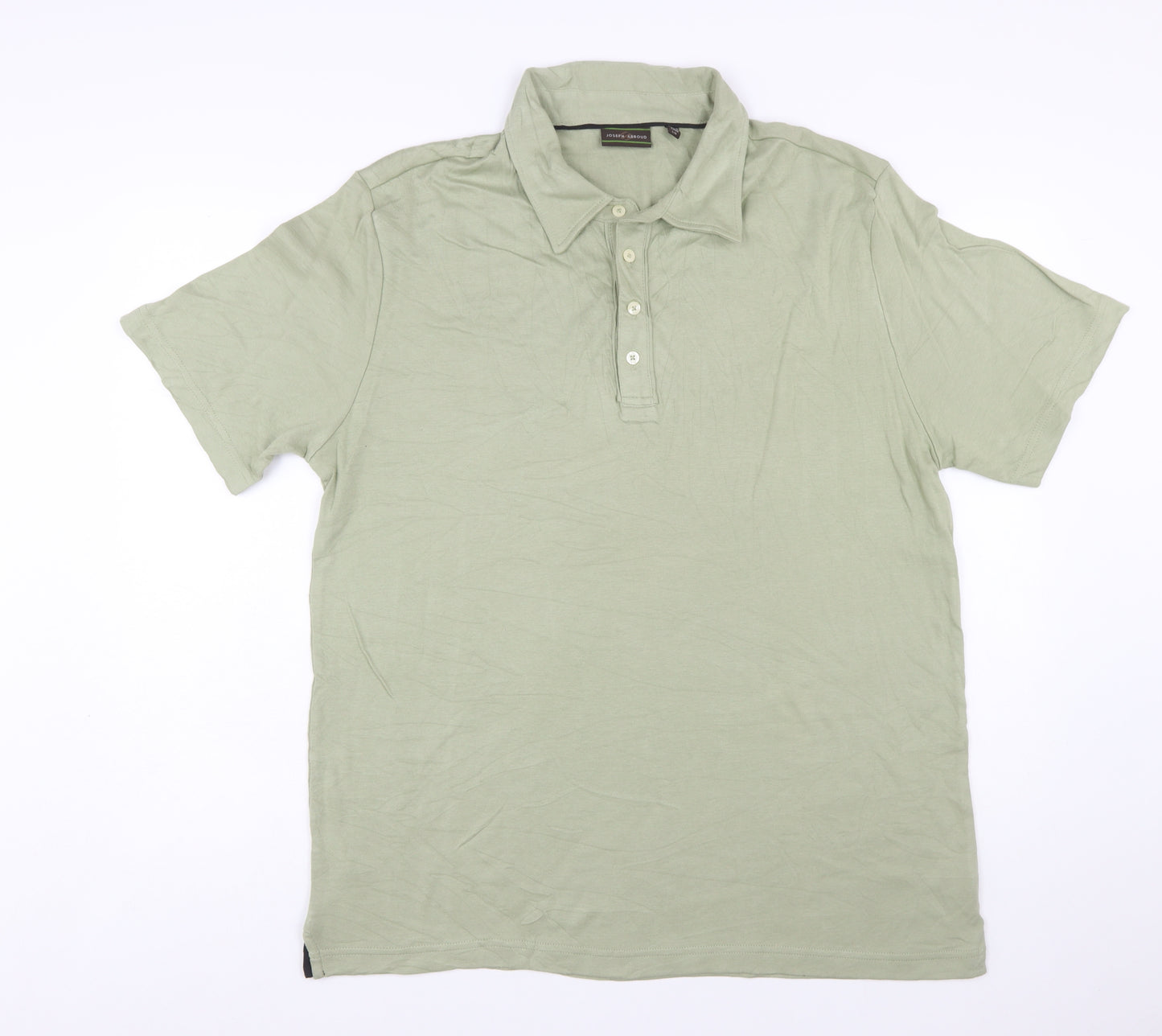 Joseph Abboud Men's Green Cotton Short Sleeve Polo Shirt Size L