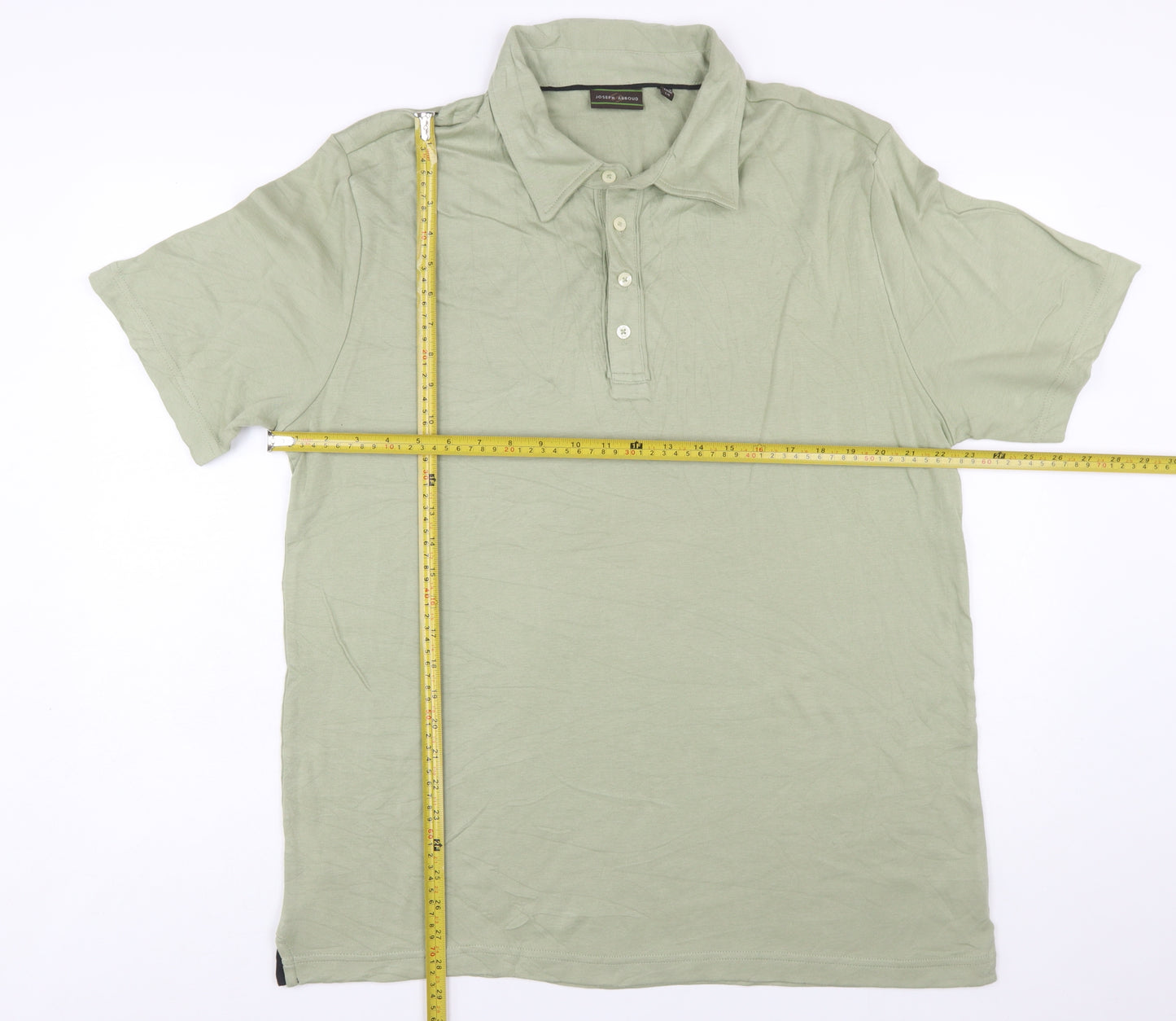 Joseph Abboud Men's Green Cotton Short Sleeve Polo Shirt Size L