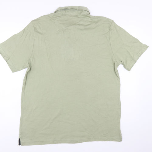 Joseph Abboud Men's Green Cotton Short Sleeve Polo Shirt Size L