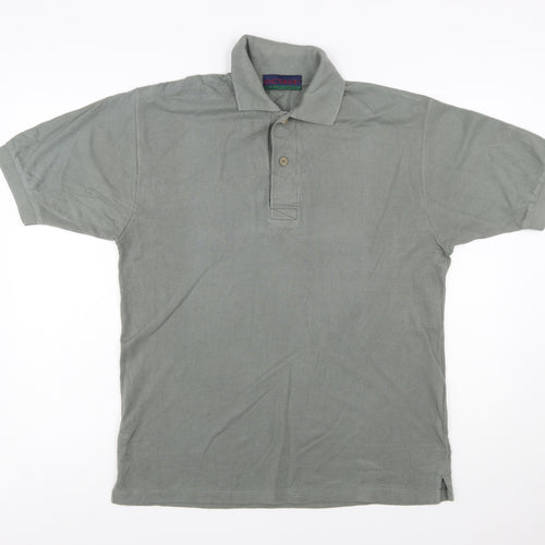 Octave Men’s Grey Cotton Polo Shirt XL Short Sleeve Classic Fit